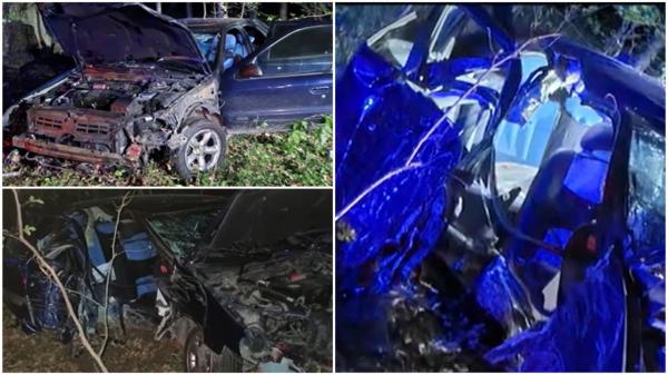 Beat şi drogat la volan, un adolescent de 17 ani a vrut să-şi impresioneze prietenii şi a intrat cu maşina într-un pom. Tânărul nu avea nici permis