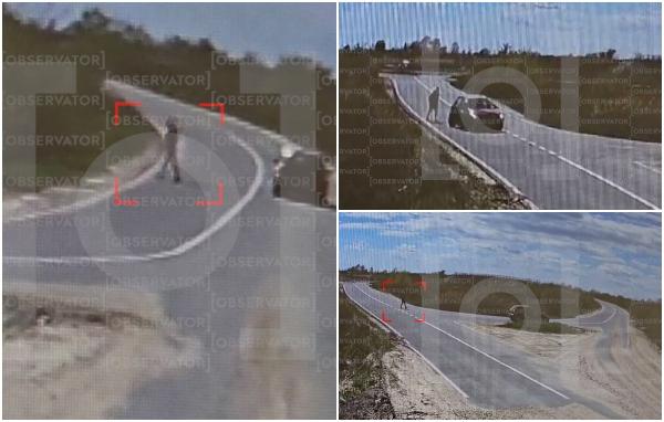 Imagini-cheie în ancheta trupului găsit bucăţi pe Autostrada Bucureşti-Piteşti. Camere de supraveghere au surprins momentul când a fost găsit cadavrul