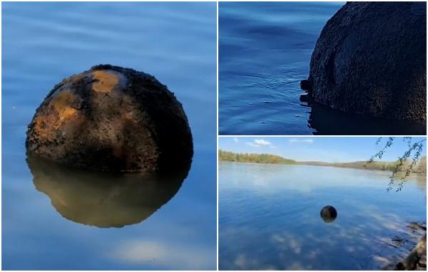 Misterul minei marine apărută pe braţul Chilia a fost elucidat. Bomba veche de peste un secol a fost recuperată din Dunăre