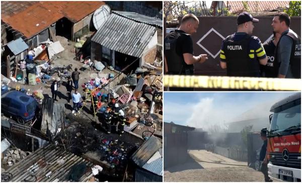 Filmul tragediei din Moşniţa Veche, unde un bărbat a ars de viu în şopron după ce şi-a înjunghiat soţia. Cuplul avea 5 copii