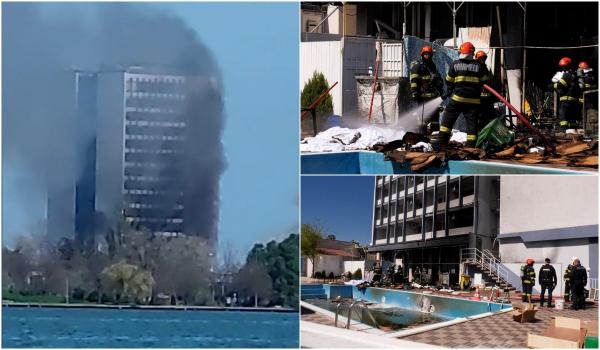 Alertă în staţiunea Mamaia. Un incendiu a izbucnit lângă piscina hotelului Parc