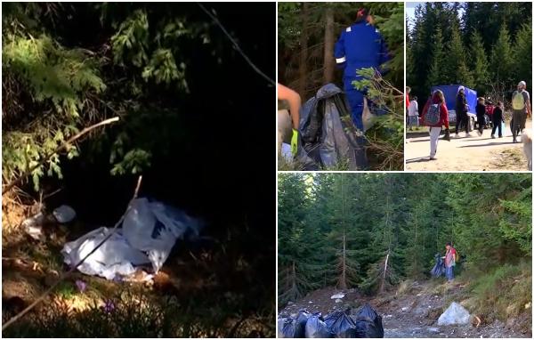 "Ăsta e gunoiul dumneavoastră. Muntele vă refuză". Printre brazi şi brânduşe, zeci de deşeuri au ieşit la suprafaţă odată cu topirea zăpezii în staţiunea Rânca