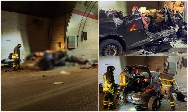 Doi tineri români au murit pe loc, într-un tunel din Italia. Imagini dramatice pe şoseaua de centură din Montesilvano