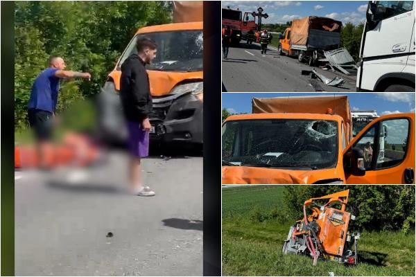 Muncitori spulberaţi de un şofer de TIR care a adormit la volan, în Dolj. O femeie de 45 de ani a murit pe loc, un bărbat este în stare gravă