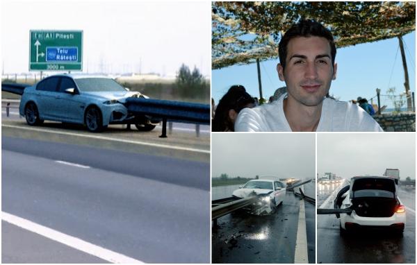 ANIMAŢIE. Cum s-a produs accidentul înfiorător de pe A1, în care Valentin a fost străpuns de un parapet vechi. Acasă, doi copii îşi vor aştepta tatăl în zadar