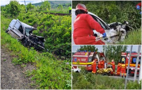 A murit de Paşte pe trecerea de cale ferată, după ce utilitara pe care o conducea a fost lovită de tren, în Sibiu