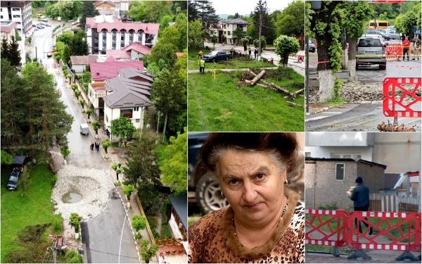 Noi evacuări în Slănic Prahova, după ce o a doua stradă s-a surpat. Localnicii susţin că mina de sare este exploatată în secret