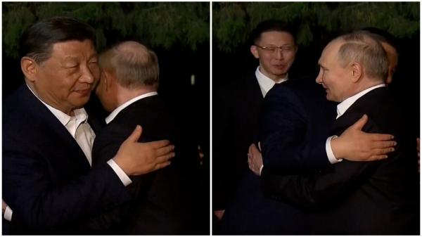 Momentul în care Xi Jinping îl îmbrăţişează pe Vladimir Putin. Ce mesaj trimite China Occidentului prin acest gest rar