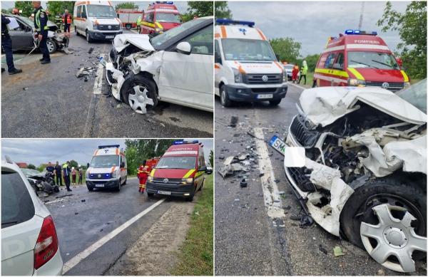 Accident catastrofal în Satu Mare. Fetiță de 3 ani, ucisă într-o coleziune în lanț. Unul dintre șoferi ar fi adormit la volan și a intrat contrasens