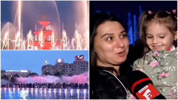 Spectacol de lumini şi culori în Capitală. O nouă ediţie "Simfonia Apei" a atras numeroşi turişti străini, dornici să vadă fântânile arteziene din Piaţa Unirii