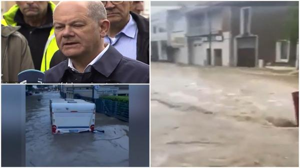 Inundaţii devastatoare în Germania. Zeci de oameni au rămas fără acoperiş deasupra capului şi s-au adăpostit în şcoli. Stare de alertă în toată ţara