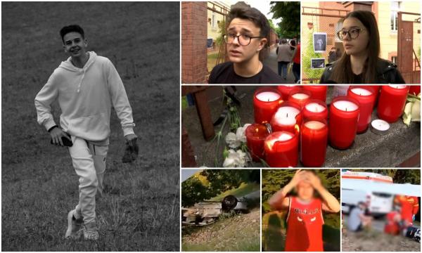 "Toată lumea îl plânge". Lacrimi și altar de lumânări la şcoala unde învăţa Erik, adolescentul care a sfârşit tragic pe un drum din Bistriţa