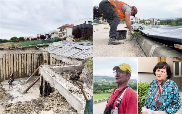 Un complex nou din Cluj, construit pe teren agricol, e aproape să o ia la vale. Lângă, a început ridicarea unui bloc