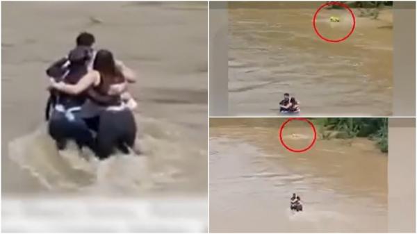 Bianca, Patrizia și Cristian puteau să scape cu viață. Momentul în care un pompier sare în apă după ei și se zbate să-i salveze. Curenții l-au împiedicat