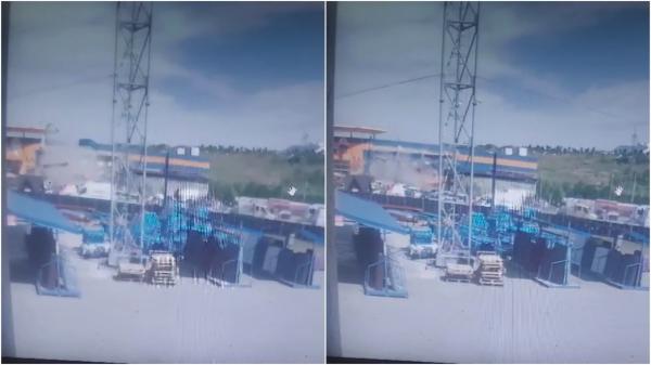Momentul exploziei de la Dedeman Botoșani, surprins de camere. Zona de birouri a sărit în aer când se lucra la o centrală