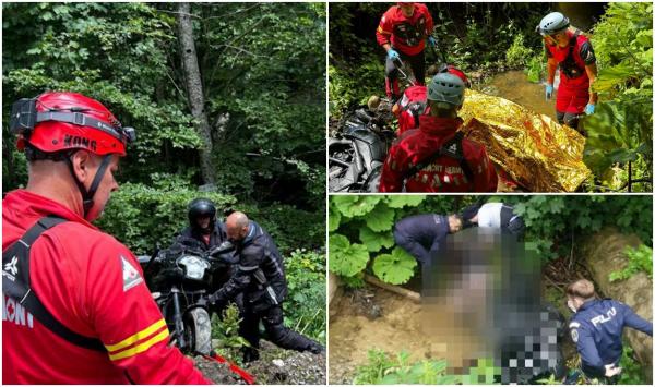 Motociclist găsit mort în Parcul Naţional Ceahlău. Tânărul de 35 de ani a plonjat în albia unui pârâu, după ce a dispărut din mijlocul grupului de prieteni