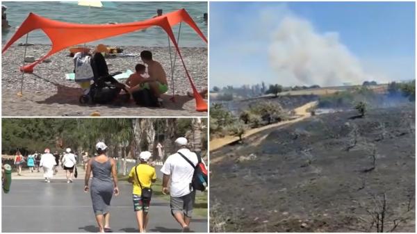 Temperaturi de foc în destinaţiile de vacanţă preferate ale românilor. Canicula a provocat incendii de vegetaţie în mai multe zone