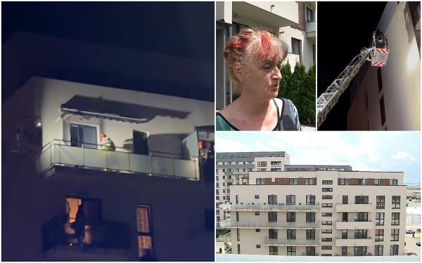 Momentul în care tânăra din Mureş care a căzut de la etaj este salvată. Iubitul ei a fost arestat pentru tentativă de omor