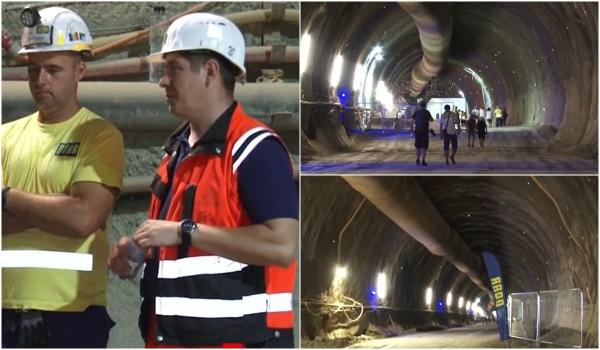 Cum arată tunelurile "Alina" şi "Daniela", care vor străbate Carpaţii. Şantierele autostrăzii şi-au deschis porţile pentru vizitatori