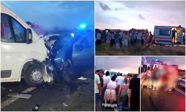 Accident cumplit cu 3 morţi şi 5 răniţi pe DN 6, în Giurgiu. Rudele victimelor s-au strâns la locul tragediei