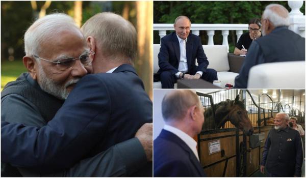 Premierul Indiei, acasă la Putin, în prima vizită de la declanşarea războiului. S-au îmbrăţişat, au băut ceai şi s-au plimbat prin grădină