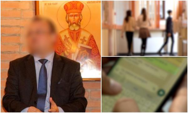 Profesor de muzică şi doctor în teologie, arestat în Baia Mare. Ar fi trimis filmuleţe deocheate unei fete de 16 ani, eleva liceului în care preda