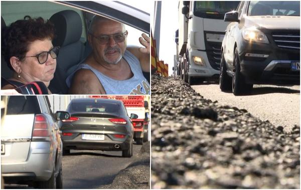 Căldura a transformat Podul de peste Dunăre în drum off road. "Asfaltul se comportă ca o cocă"