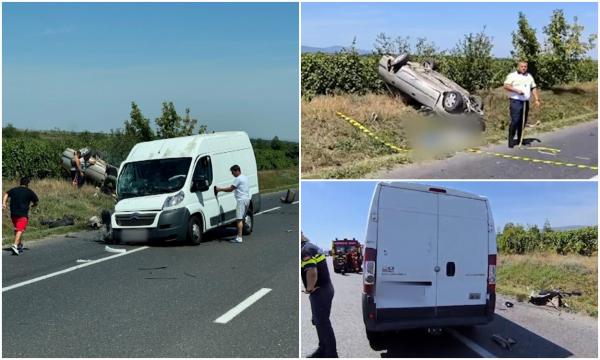 Încă o tragedie pe Drumul Morţii E85. Imagini teribile după ce o maşină şi o dubă s-au ciocnit la Urecheşti, în Vrancea