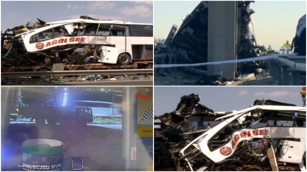 Momentul dinaintea dezastrului. Autocarul din Ankara în care au murit 9 oameni, filmat cu câteva secunde înainte de impact: "Am văzut că face stânga, dreapta"