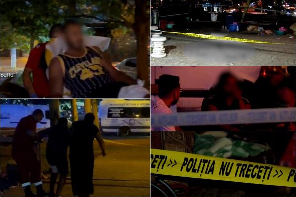 Filmul atacului din parcul Timpuri Noi. Un bărbat beat a furat foarfeca unei florărese şi şi-a înjunghiat cumnatul în piept