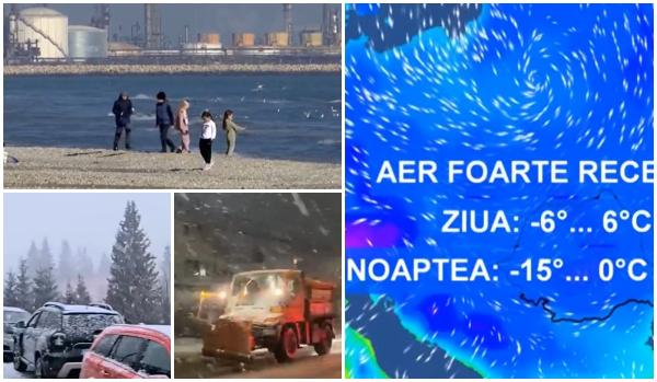 România, lovită de un val de aer rece. După temperaturi de primăvară, se instalează frigul în aproape toată ţara