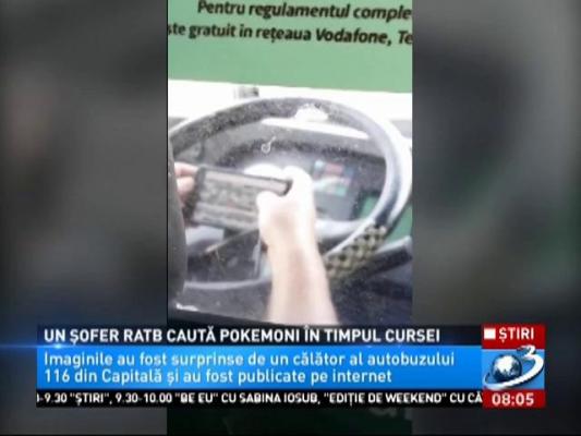 Imagini ŞOCANTE! Un şofer de RATB pune în pericol viaţa pasagerilor din cauza jocului Pokemon Go (VIDEO)
