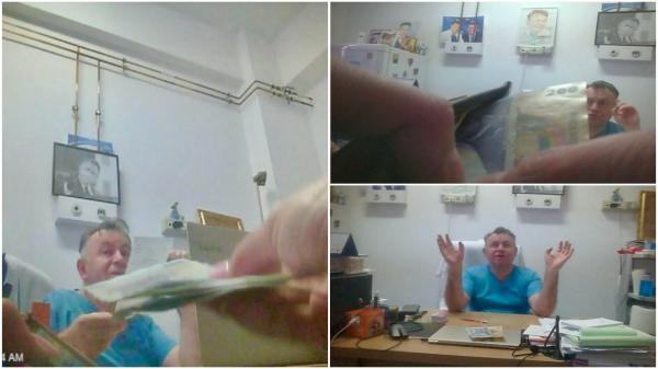 Imagini cu Nelu Tătaru în timp ce primeşte mită de la pacienţi. FOTO