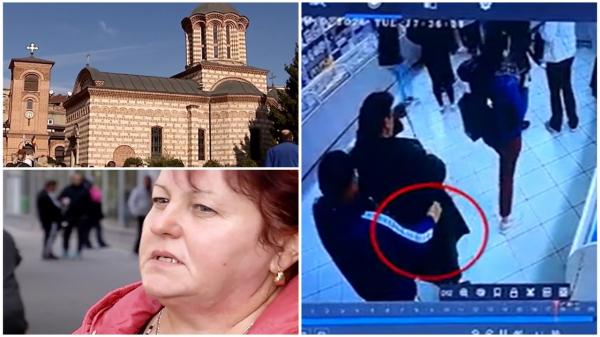 Hoţ, filmat cum îi fură telefonul unei femei în Biserica Sfântul Anton