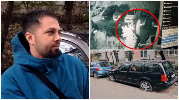 Bărbat filmat cum taie cauciucurile maşinilor parcate, pe mai multe străzi din Constanţa. "Se vede pe cameră!"