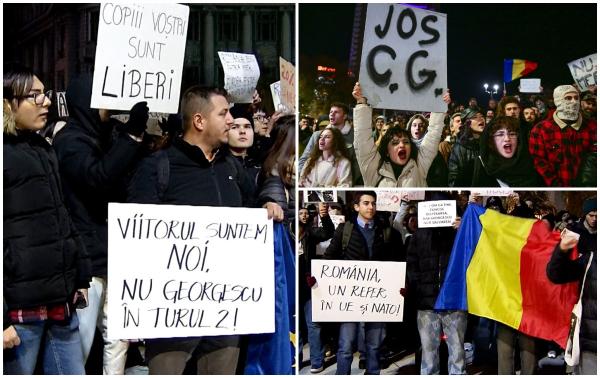 Peste 1.000 de tineri au ieșit în Piața Universității să-și strige nemulțumirile: "Nu suntem manipulaţi, suntem tineri democraţi!"