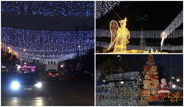 Comuna de lângă Timişoara care vrea să concureze cu marile oraşe: 2 milioane de beculeţe luminează localitatea de sărbători. "Este ca în poveşti"