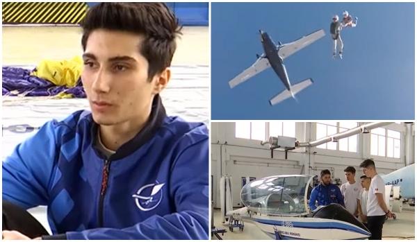 Pasiunea care poate să "prindă aripi". La 17 ani, Ştefan a luat primele lecţii de zbor la Aerodromul din Craiova şi nu vrea să se oprească doar la paraşutism