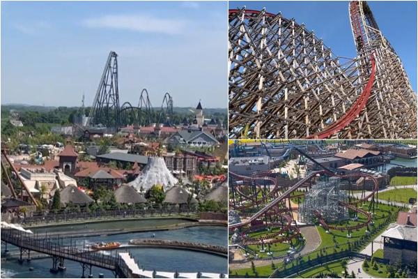 Locaţia spectaculoasă aflată la 600 de km de Cluj, îndrăgită de români. Un rollercoaster de 64 de metri, vedeta parcului