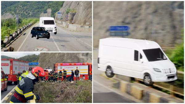 ANIMAŢIE. Microbuz căzut în Dunăre, după un accident. O victimă, adusă la mal