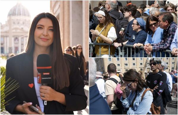 Corespondentă de la Vatican. Piața San Pietro, plină de credincioși care se înclină în fața Papei Francisc. Trupul Suveranului va fi depus acolo miercuri