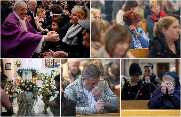 O lume în durere după moartea Papei. Credincioșii au primit vestea cu lacrimi în ochi: "Suferea şi, până în ultima zi, nu a spus nimănui"
