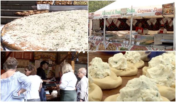 Cel mai mare langoș din țară, servit la târgul din Parcul Titan. Preparatul de 2,5 metri a uimit vizitatorii