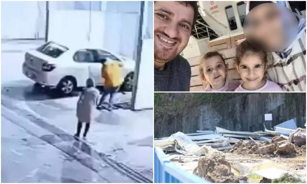 Un tată și fetițele lui de 5 și 7 ani, morți după ce o alunecare de teren a înghițit o spălătorie auto. Tragedia care a îngrozit Turcia