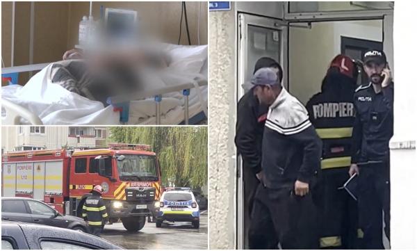 Speriat că va rămâne pe drumuri, un bărbat şi-a dat foc într-un bloc din Piteşti. Imaginea i-a şocat chiar şi pe salvatori