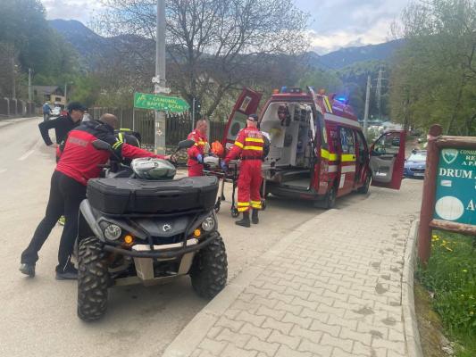 Turist rănit pe munte de 1 Mai, în zona 7 Scări. Salvamontiștii au intervenit rapid