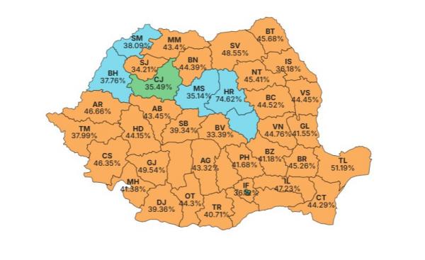Noua hartă electorală a României: George Simion are cât Nicușor Dan și Crin Antonescu la un loc. Cine va avea rolul decisiv în turul 2