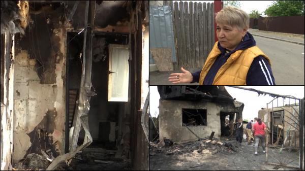 Trei polițiști din Brăila au ajuns la spital după ce au scos două victime din flăcări. Patru case s-au făcut scrum, de la un grătar