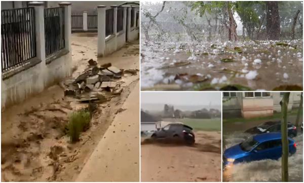"Ia uite cât e de mare, oameni buni, piatră mare!" Grindina, ploile torenţiale şi vijeliile au făcut ravagii în mai multe zone din ţară