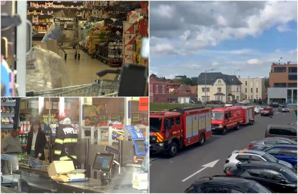 "Nu puteam să înghit și tușeam". Zeci de oameni, evacuați dintr-un supermarket din Brașov, după ce s-au intoxicat cu un miros înțepător